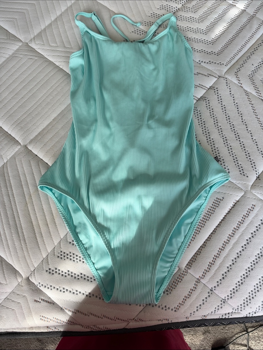 La Vie En Rose Mint Green Ribbed One-Piece Swimsuit